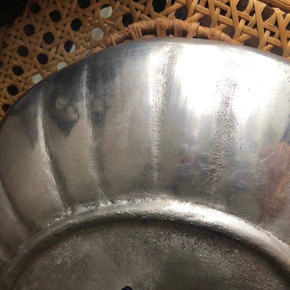 Pewter Metal Clamshell/Seashell Serving Bowl Made in Mexico Vintage - Picture 10 of 12